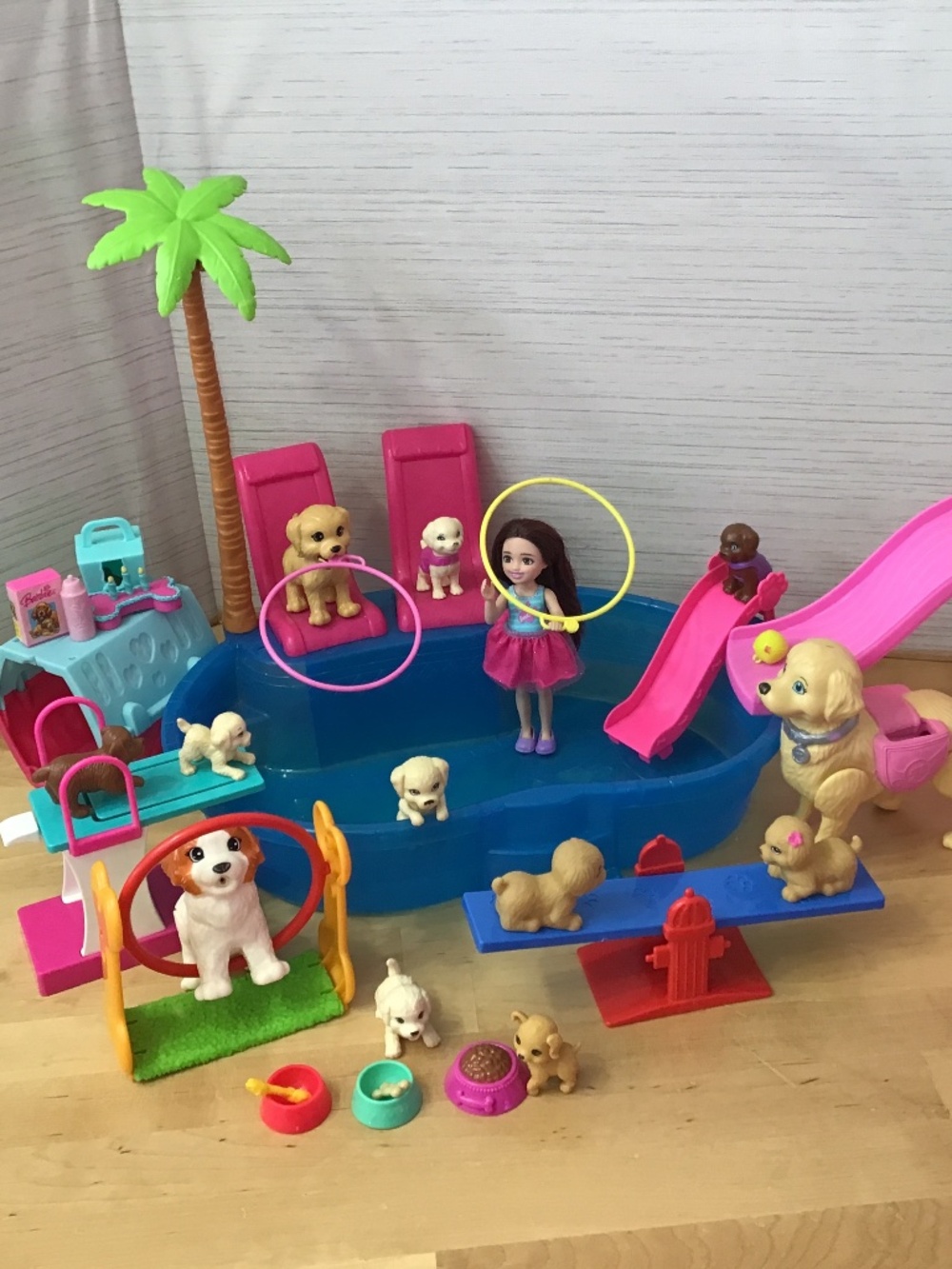 Barbie Chelsea Doll Puppies and Pool